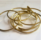 Raw Brass Coil Bangles