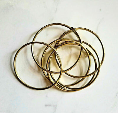 Raw Brass Coil Bangles