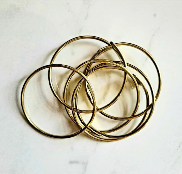 Raw Brass Coil Bangles