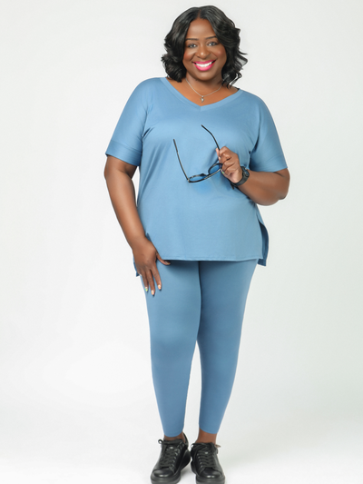 Chill Mode Legging Set (Dusty Blue)
