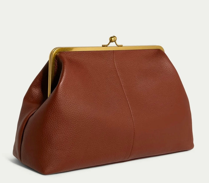 Chelsea Oversized Clutch (Brandy)
