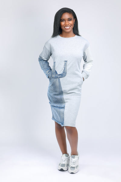 Denim Patchwork Dress